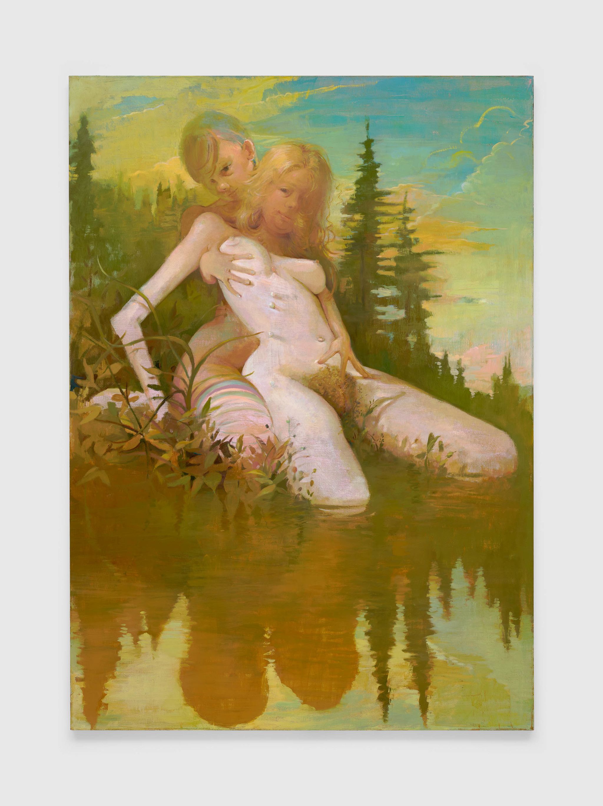 Lisa Yuskavage, Pond, 2007 huile sur lin, 182,9 x 129,5 cm © Lisa Yuskavage, courtesy of the artist and David Zwirner. Photo : DR